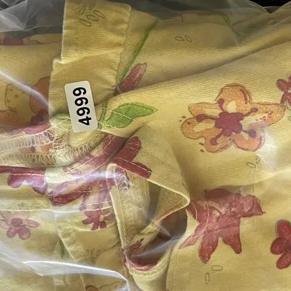 Vintage Fresh Produce Dress Girls Small Yellow Floral Ruffle Colorful USA 90s - Picture 11 of 11